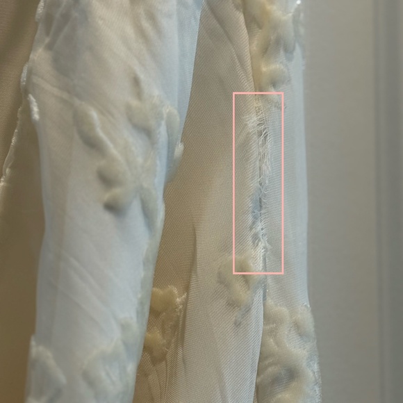 Meshki Women's XS Erika Burnout Velvet Ivory Dress - Picture 7 of 8